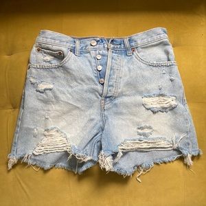 Abercrombie High Rise 4 Inch Jean Shorts, Size 26/2